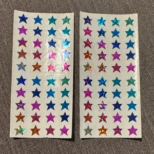 Vintage Sandylion Shiny Colourful Star Stickers